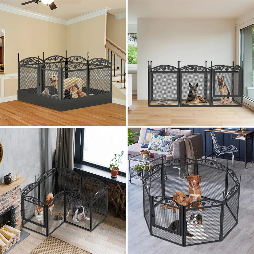BINGOPA 8 Panel Heavy Duty Dog Playpen For Indoor Outdoor Use