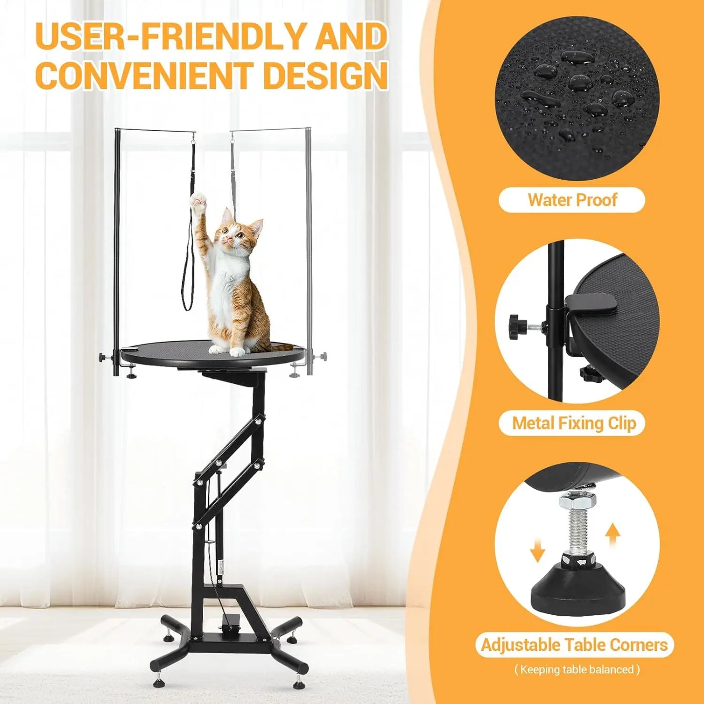 HiMISS 360 Rotating Hydraulic Dog Grooming Table for Small Dogs