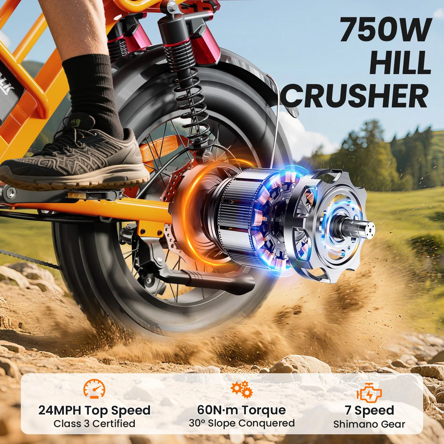 EILLEO SPACEWALK M7 Electric Bike With 750W Peak Motor