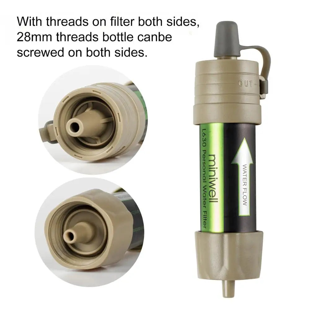 Miniwell L630 Personal Camping Water Filter Straw Purifier