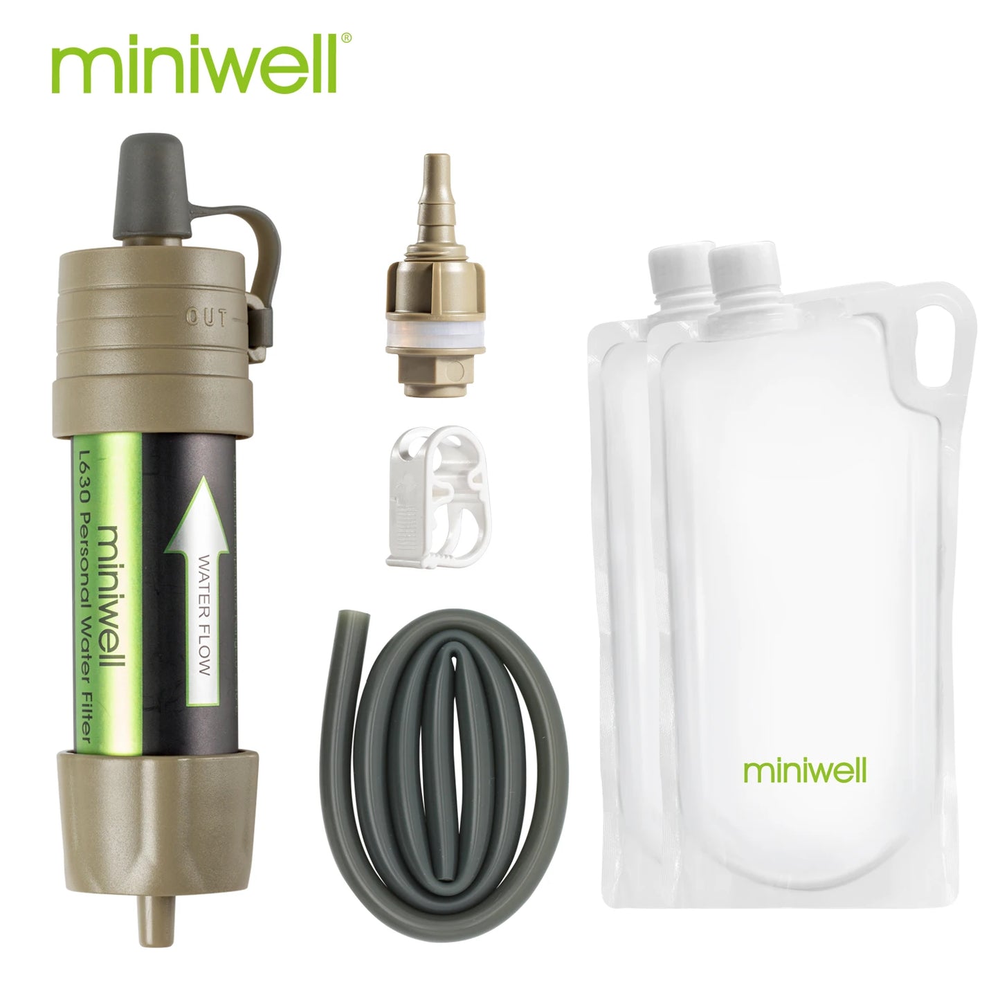Miniwell L630 Personal Camping Water Filter Straw Purifier