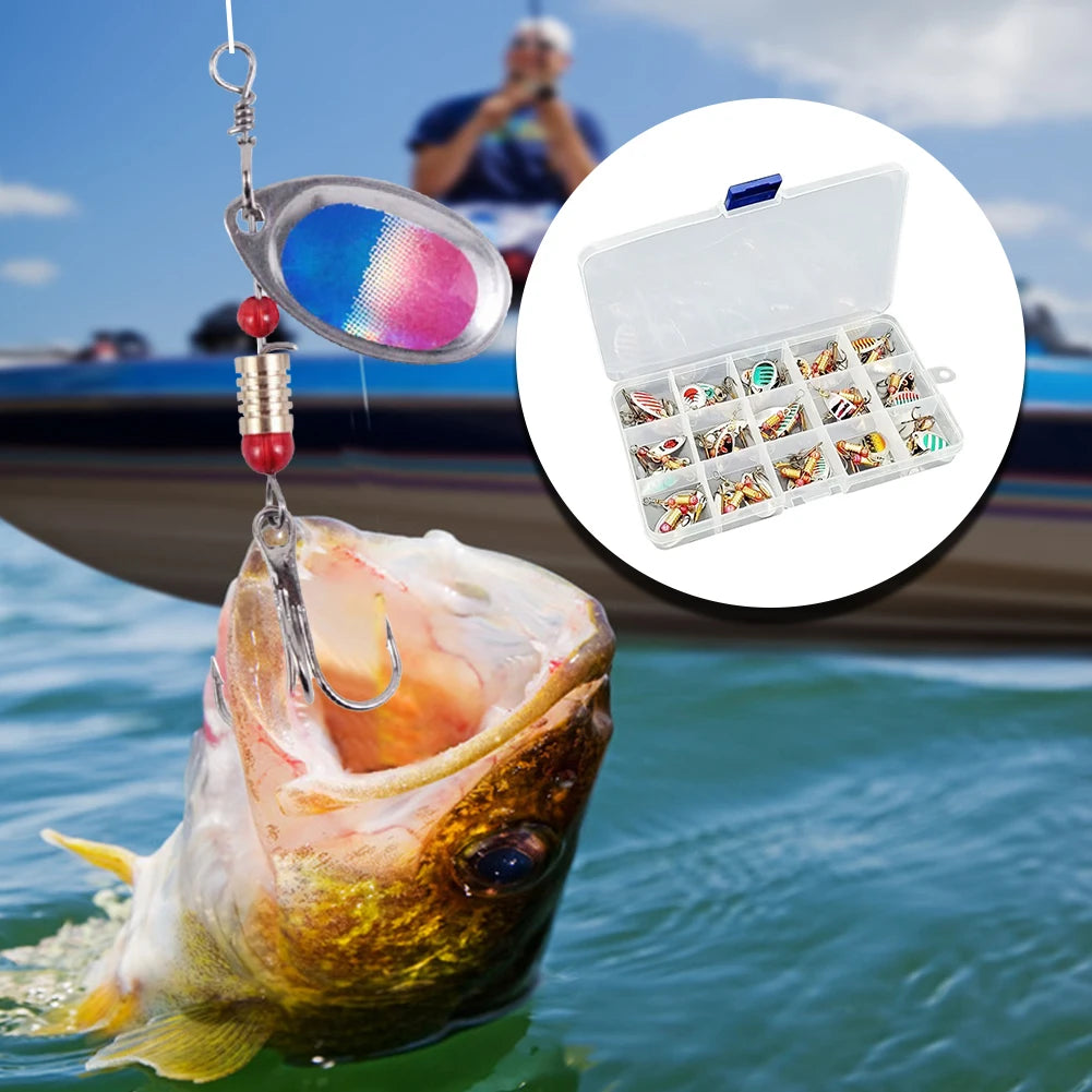 JOCESTYLE 30Pcs Metal Spoon Spinner Lures