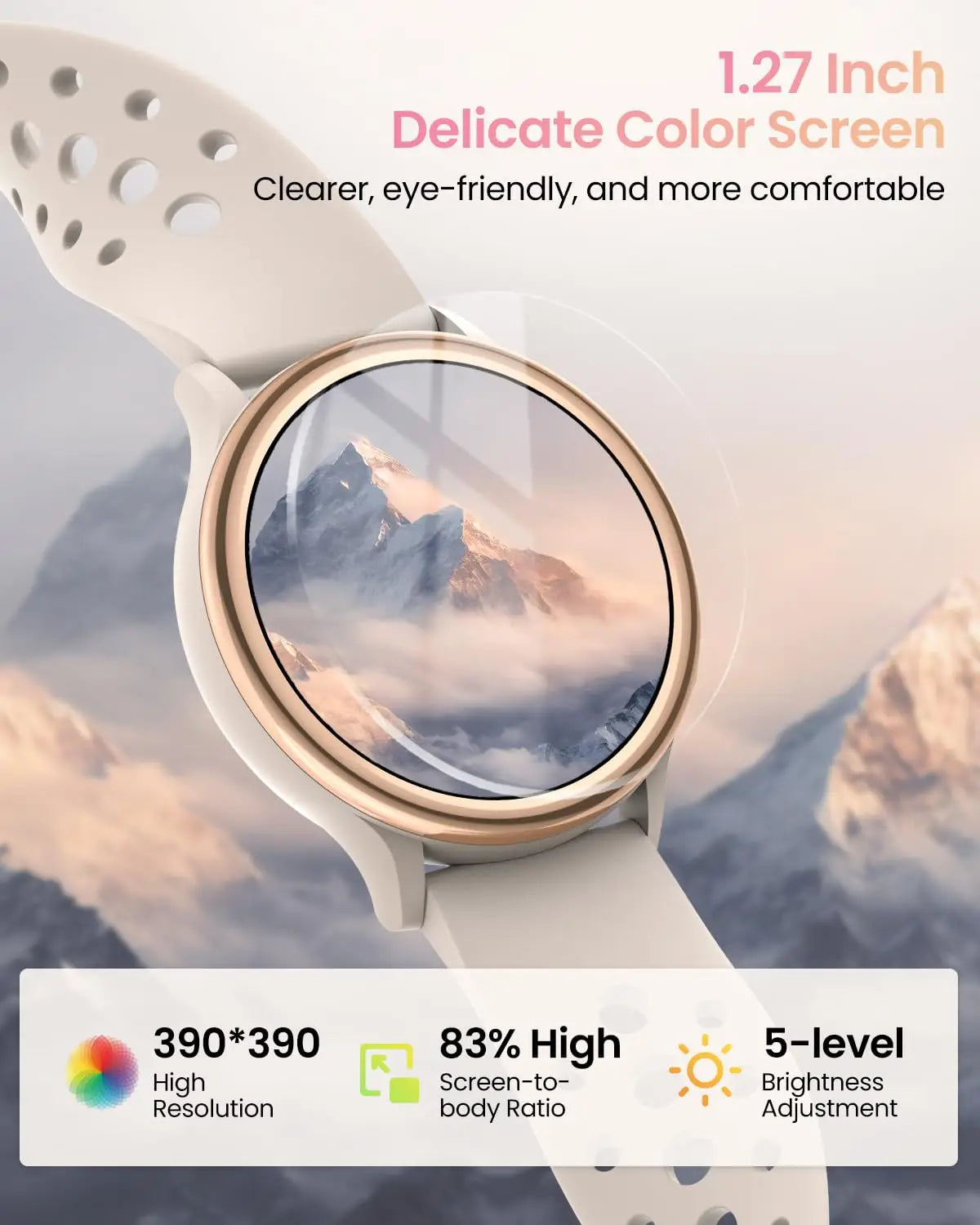 AnyloopCa Women Smartwatch With 400 Plus Watch Faces Fitness Tracker
