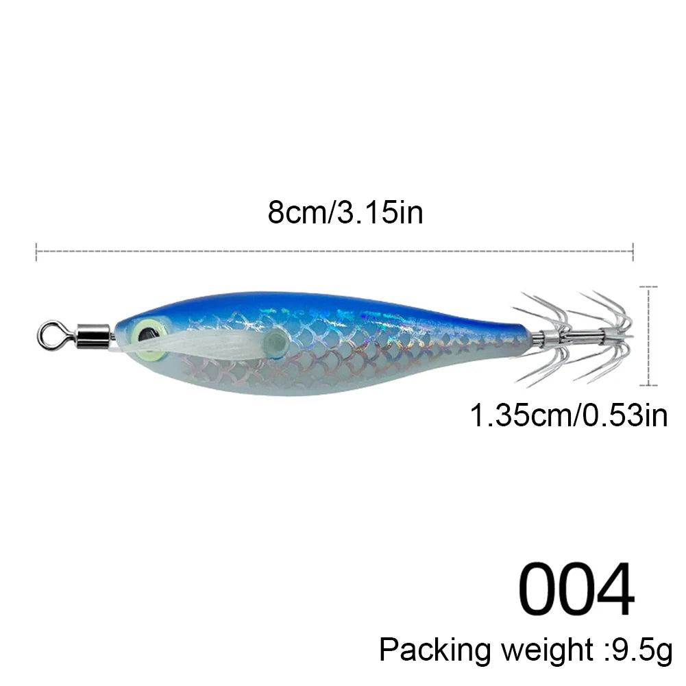 APWIKOGER Luminous Squid Jig Fishing Lure Set For Ocean Tackle