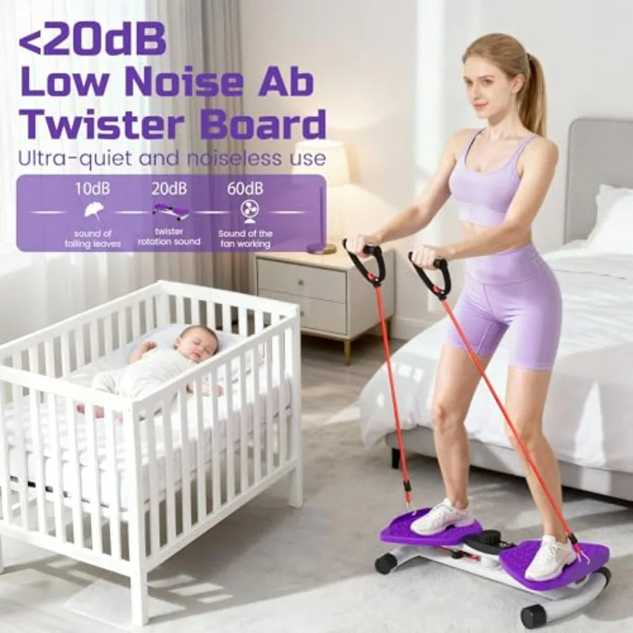 Waist Twister Machine With 5 Resistance Bands And LED Display