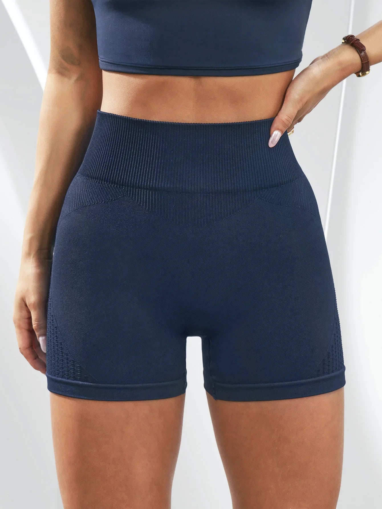 Yoga Sports High Waist Tummy Control Butt Lifting Seamless Shorts