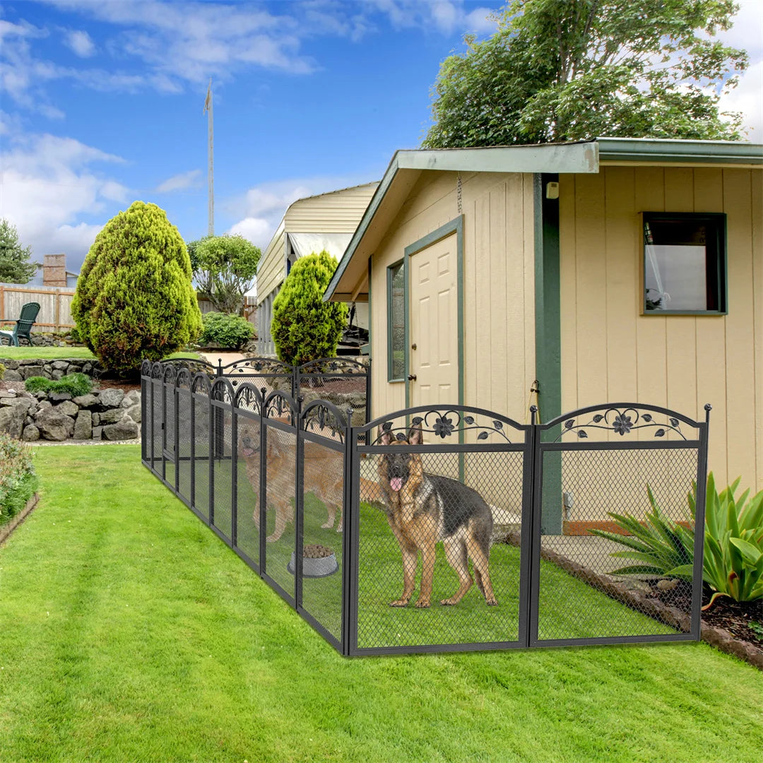 BINGOPA 8 Panel Heavy Duty Dog Playpen For Indoor Outdoor Use