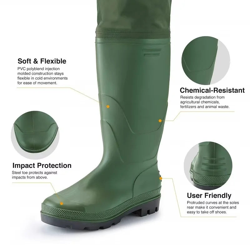 Durable Waterproof Waders With Boots for Men and Women