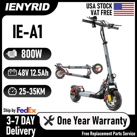 IENYRID A1 Foldable Electric Scooter 800W 48V 12.5Ah