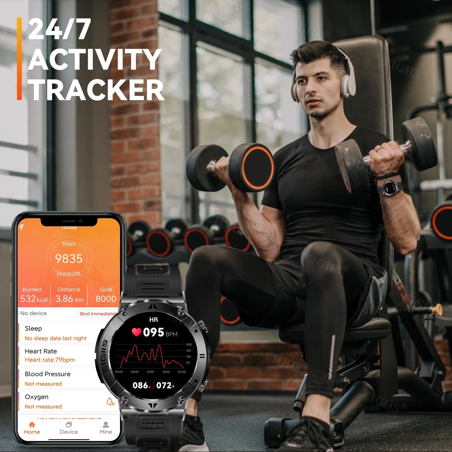 LaNikar Smartwatch TFT Display Bluetooth Calling Blood Pressure Monitor