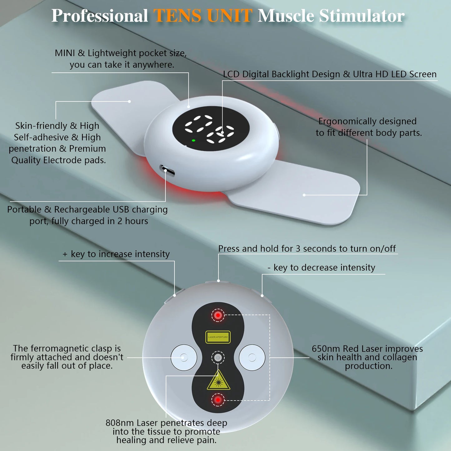 KTSDropshipping Tens Muscle Stimulator With Near Infrared Therapy