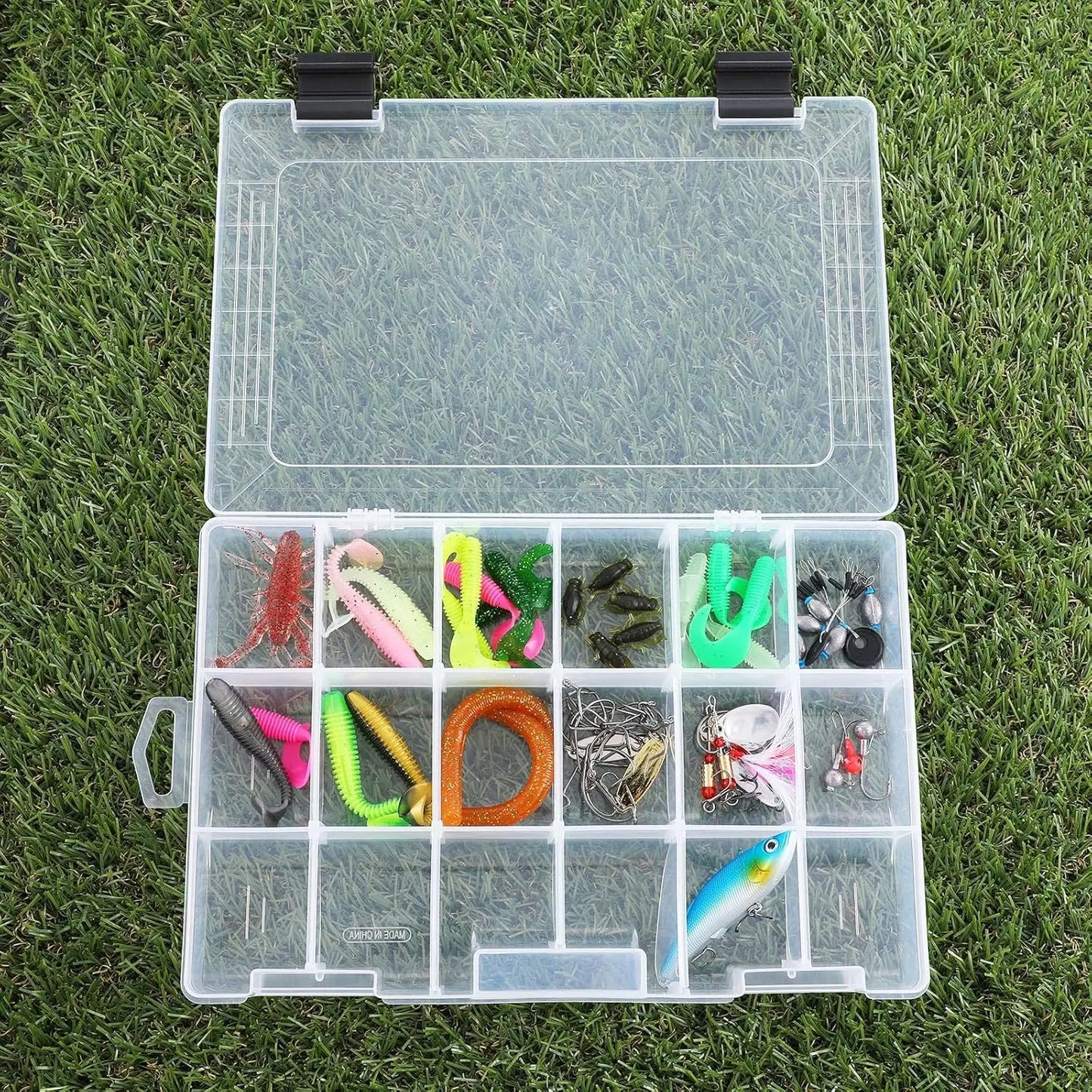 4-Piece 3600 Tackle Trays With Removable Dividers Storage Organizer