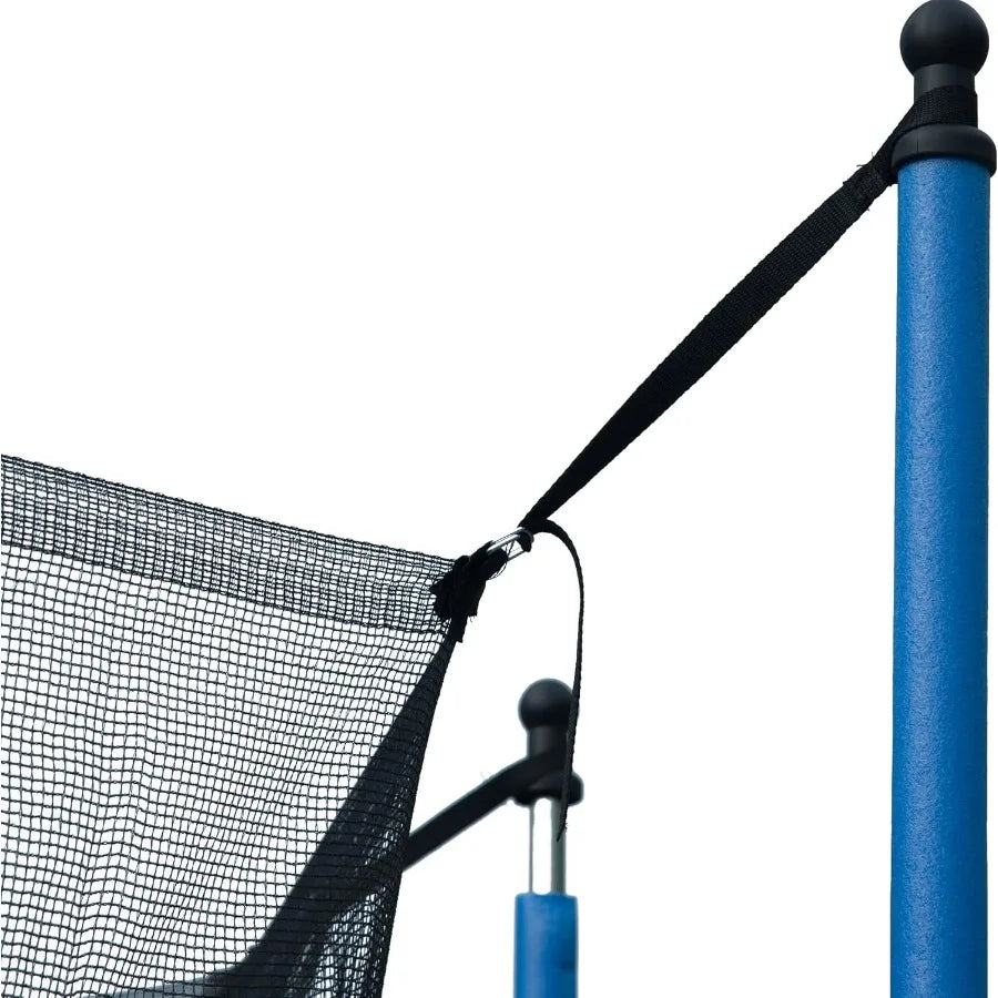 Outdoor Trampoline With Basketball Hoop And Safety Enclosure Net