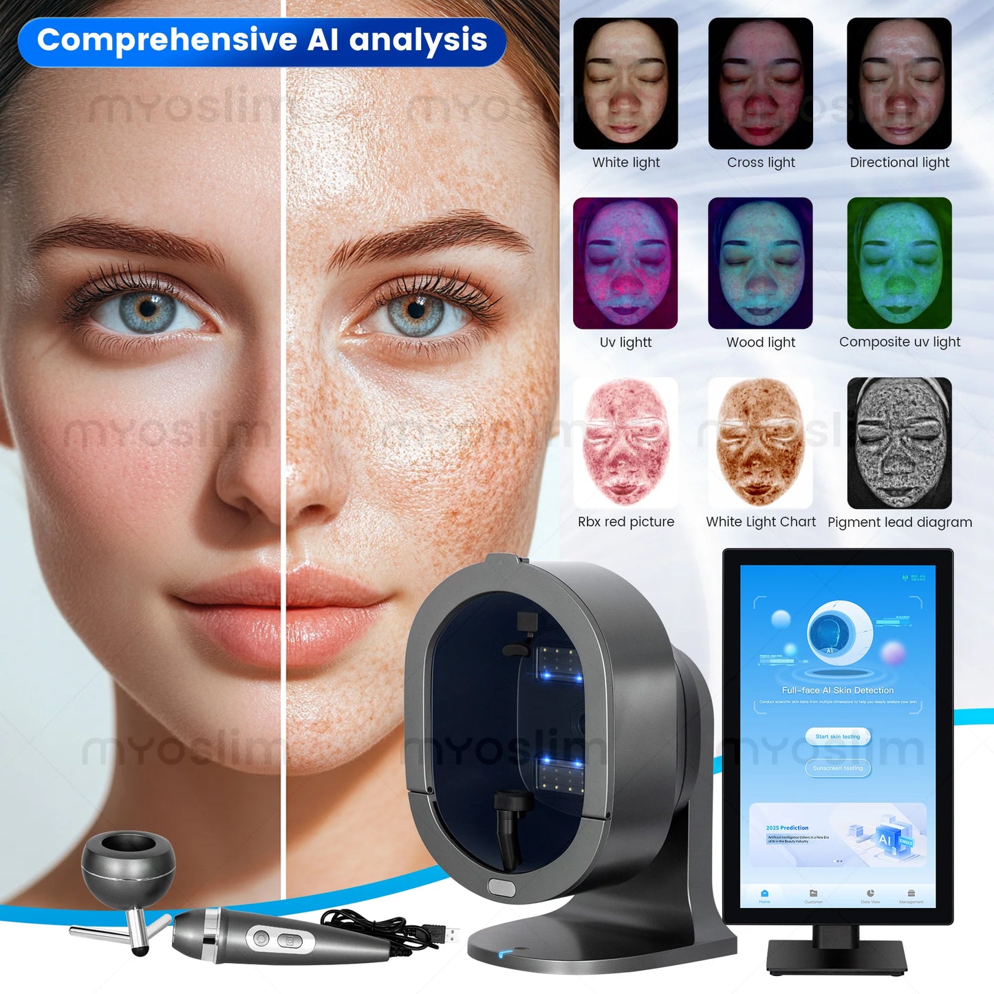 TAIXL X5 Facial Skin Analyzer with 3D AI Scanning Technology