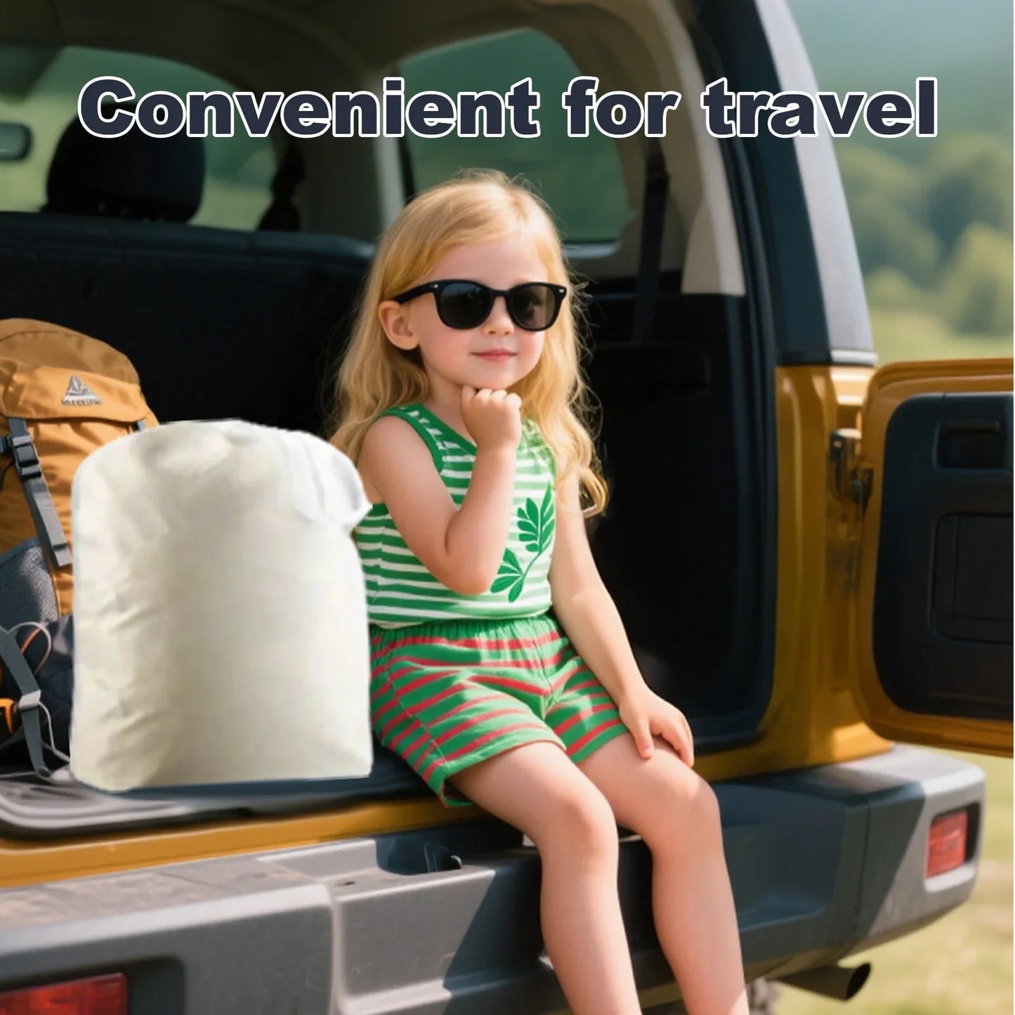 Inflatable PVC Outdoor Bed With Built-In Pump Portable Camping