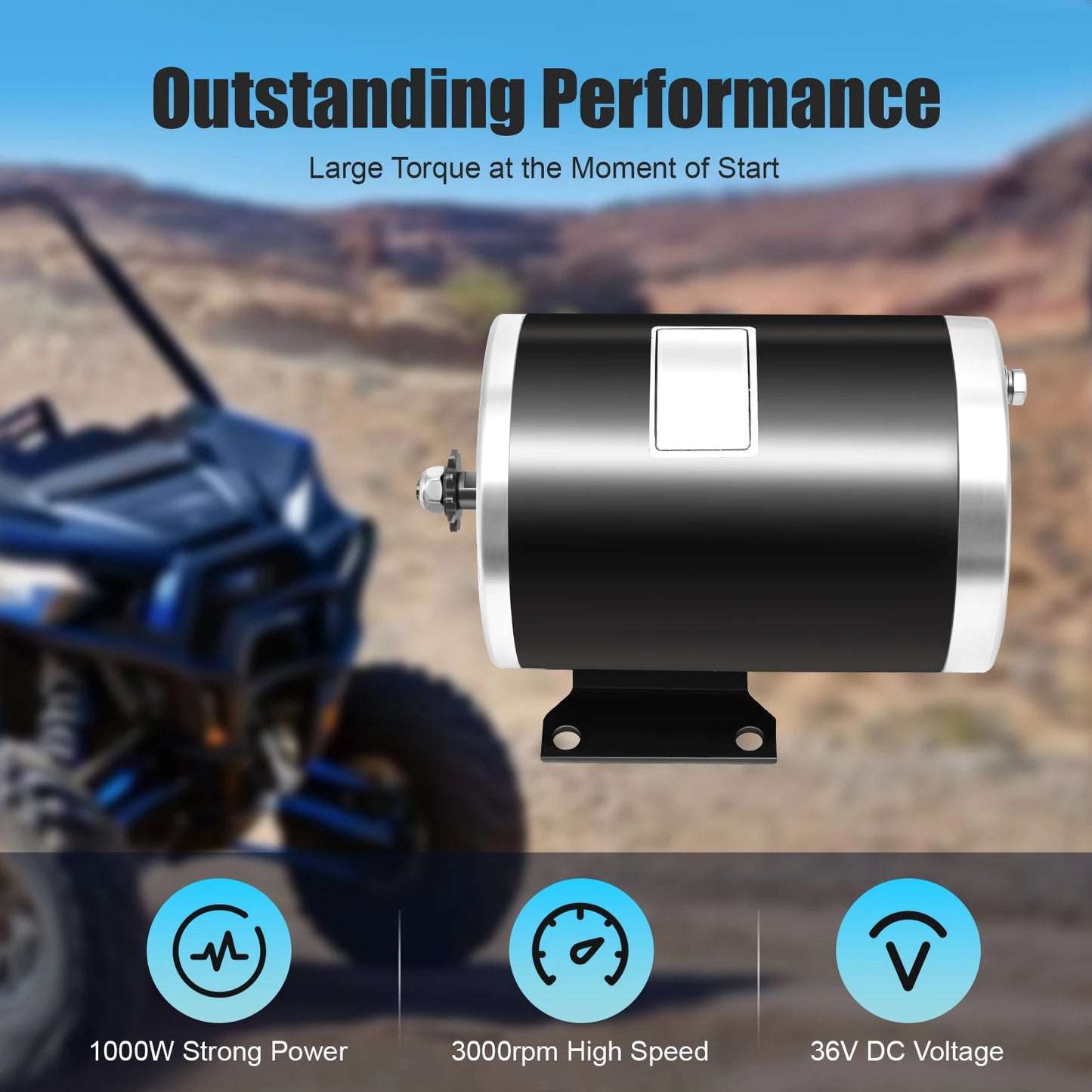 MY1020 1000W 36V Brushed DC Motor for Go Kart DIYers