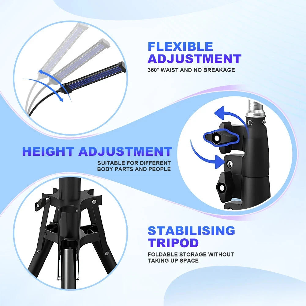 KTS 360 Rotation Tanning Solarium Lamp 4-Head 60W Whole Body