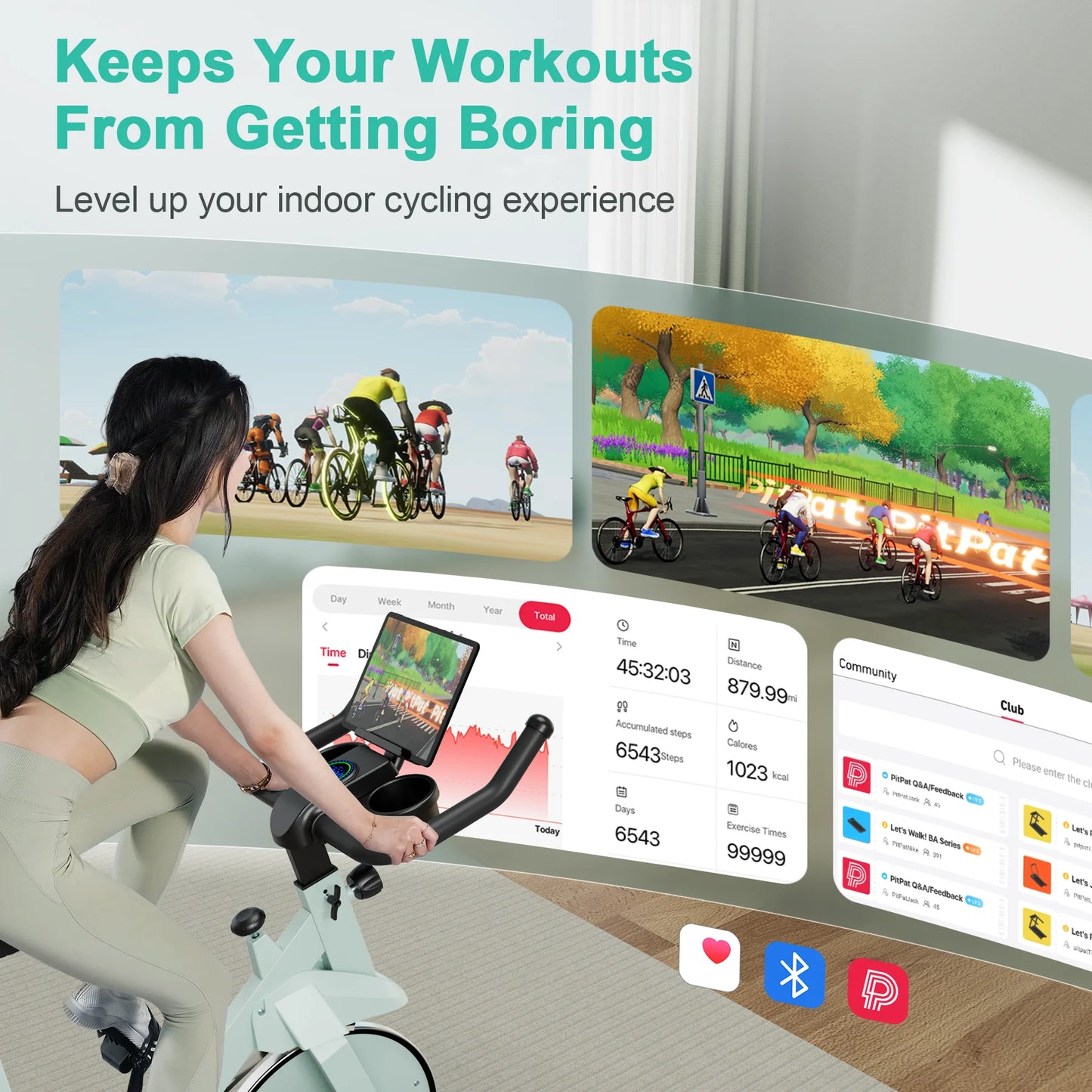Superun Exercise Bike 32-Level Magnetic Resistance for Home Use