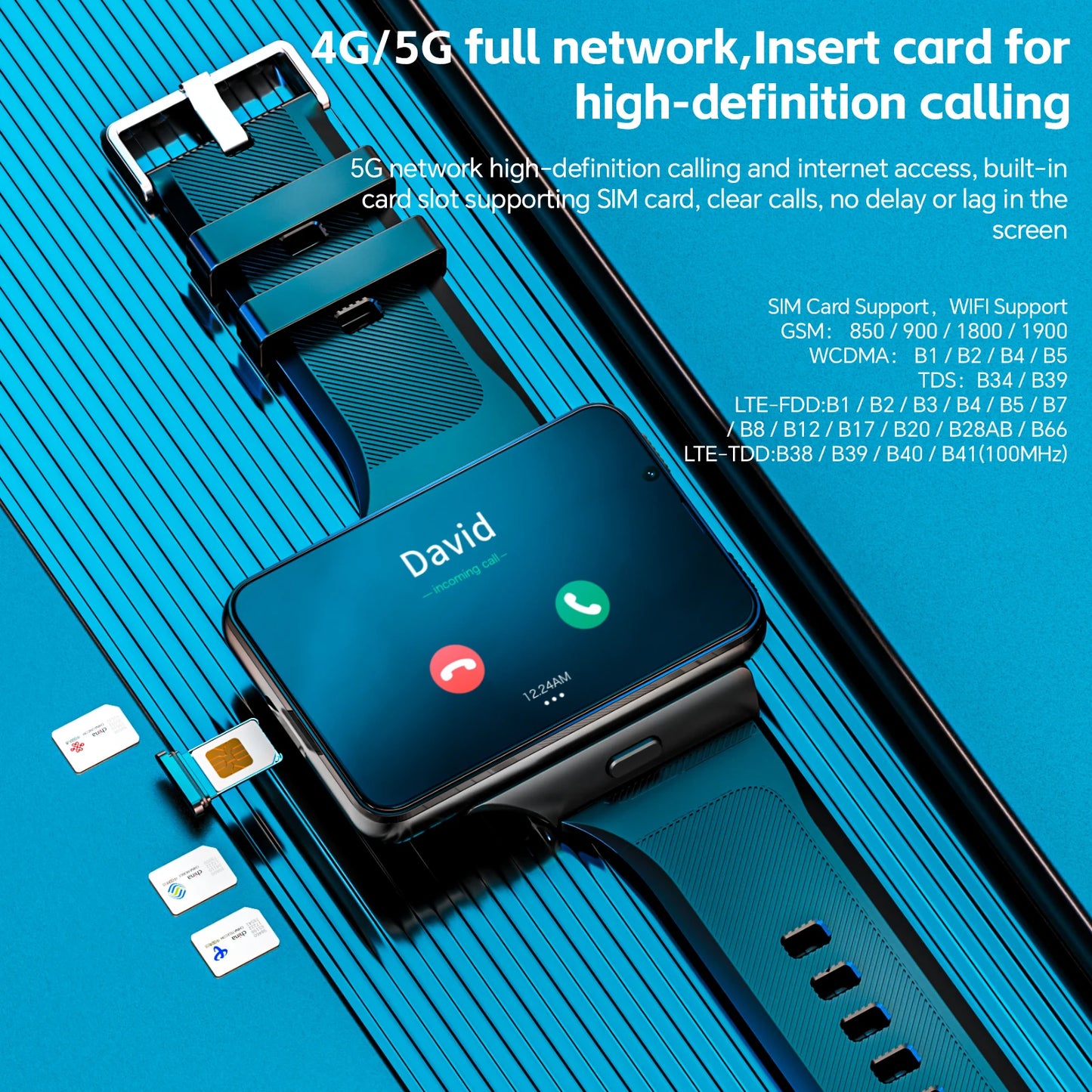 LOKMAT Android Smartwatch With 4G Dual Camera For Video Calls