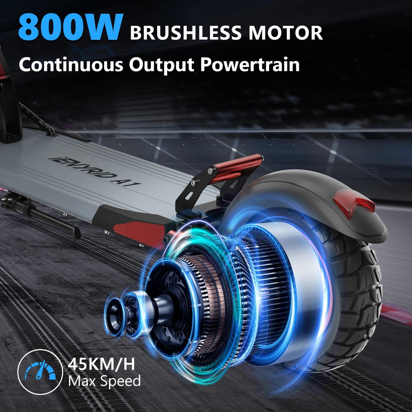 iEN Foldable Electric Scooter 800W 48V Max Speed 45km