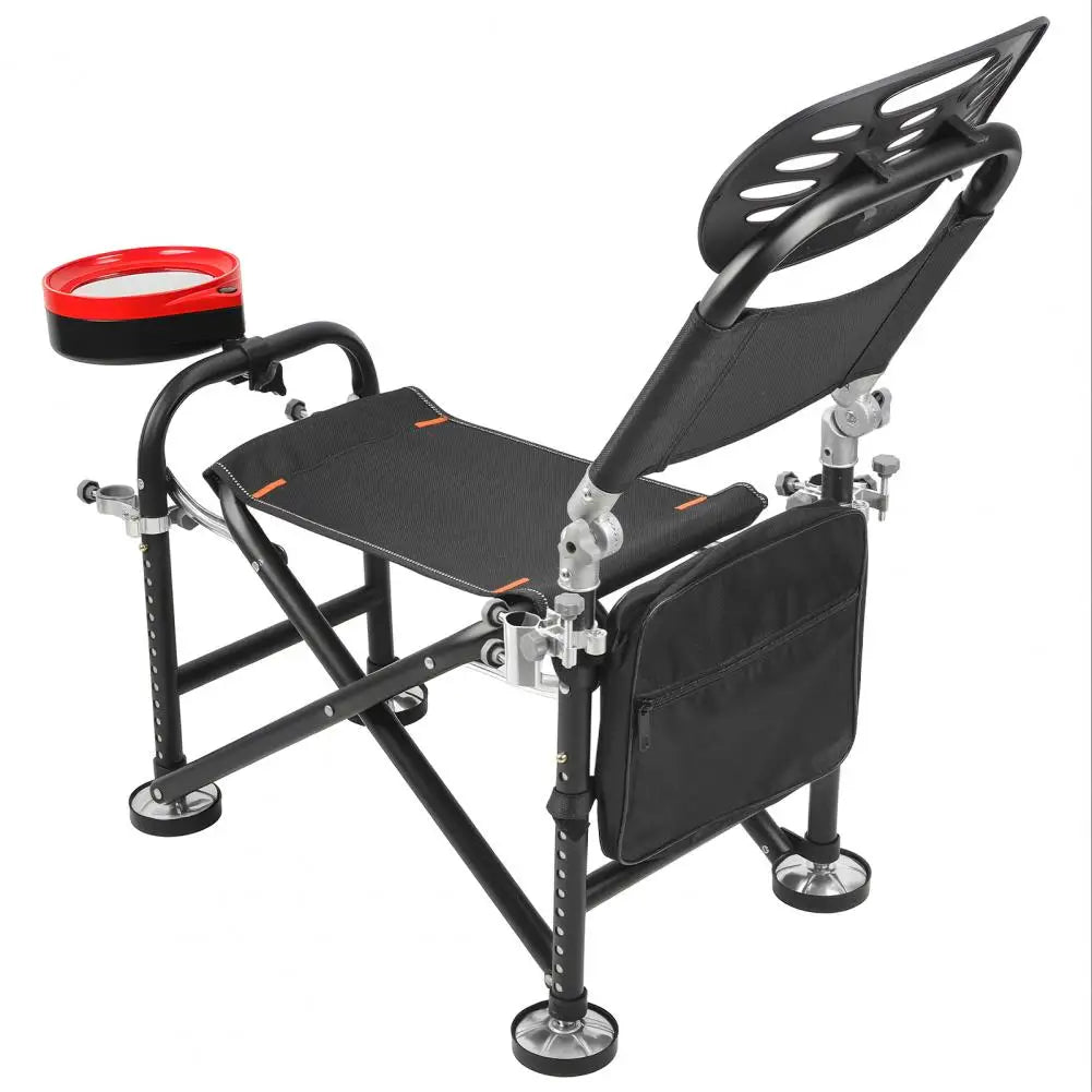 Foldable Fishing Chair With Backrest And Rod Holder Portable