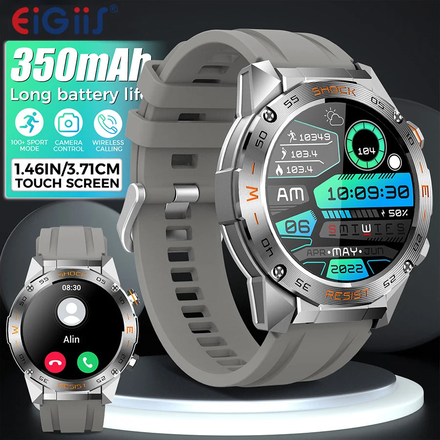 LaNikar Military Smart Watch For Men Fitness Tactical SpO2