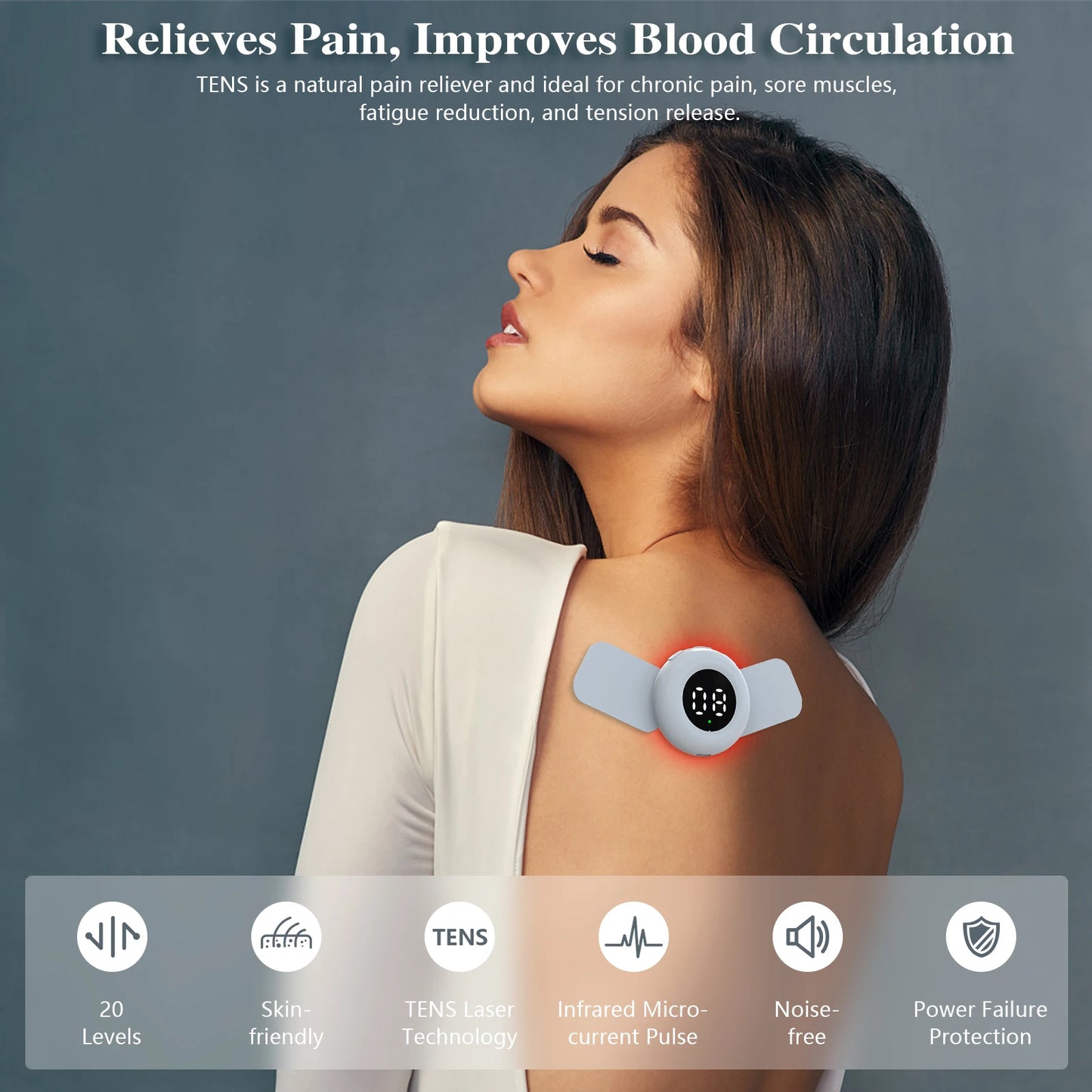 KTSDropshipping Tens Muscle Stimulator With Near Infrared Therapy