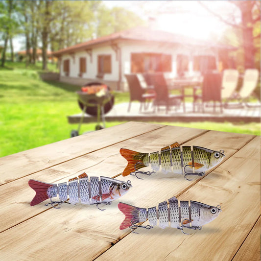 Alloet Robotic Fishing Lure With Treble Hooks Lifelike Slow Sinking