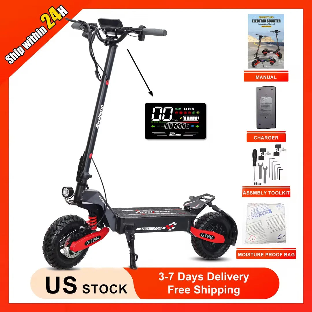 GT06 1200W Electric Scooter With Dual Suspension Off Road