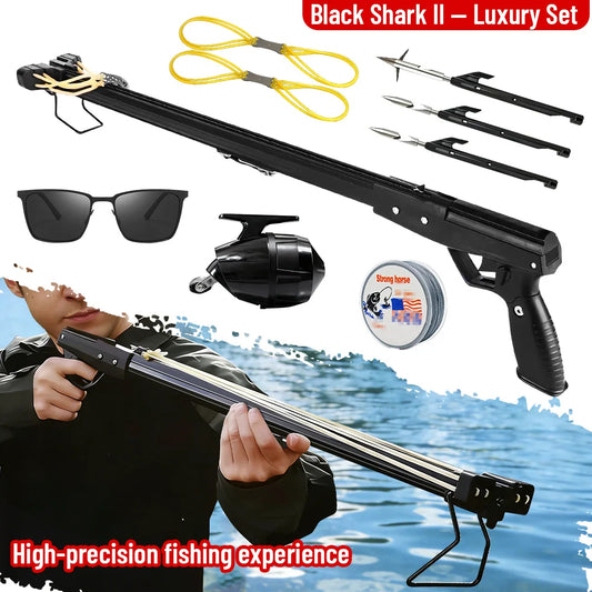 Fishing Slingshot Rod With Reel Aluminum Portable Fishing Tool