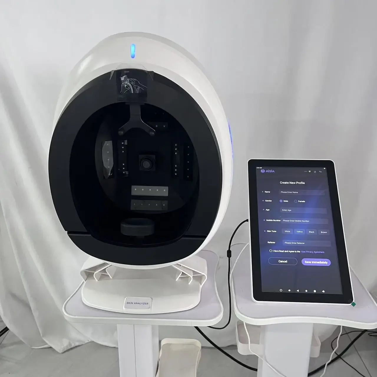 3D Skin Analysis Mirror With 10 Spectra Face Scanner