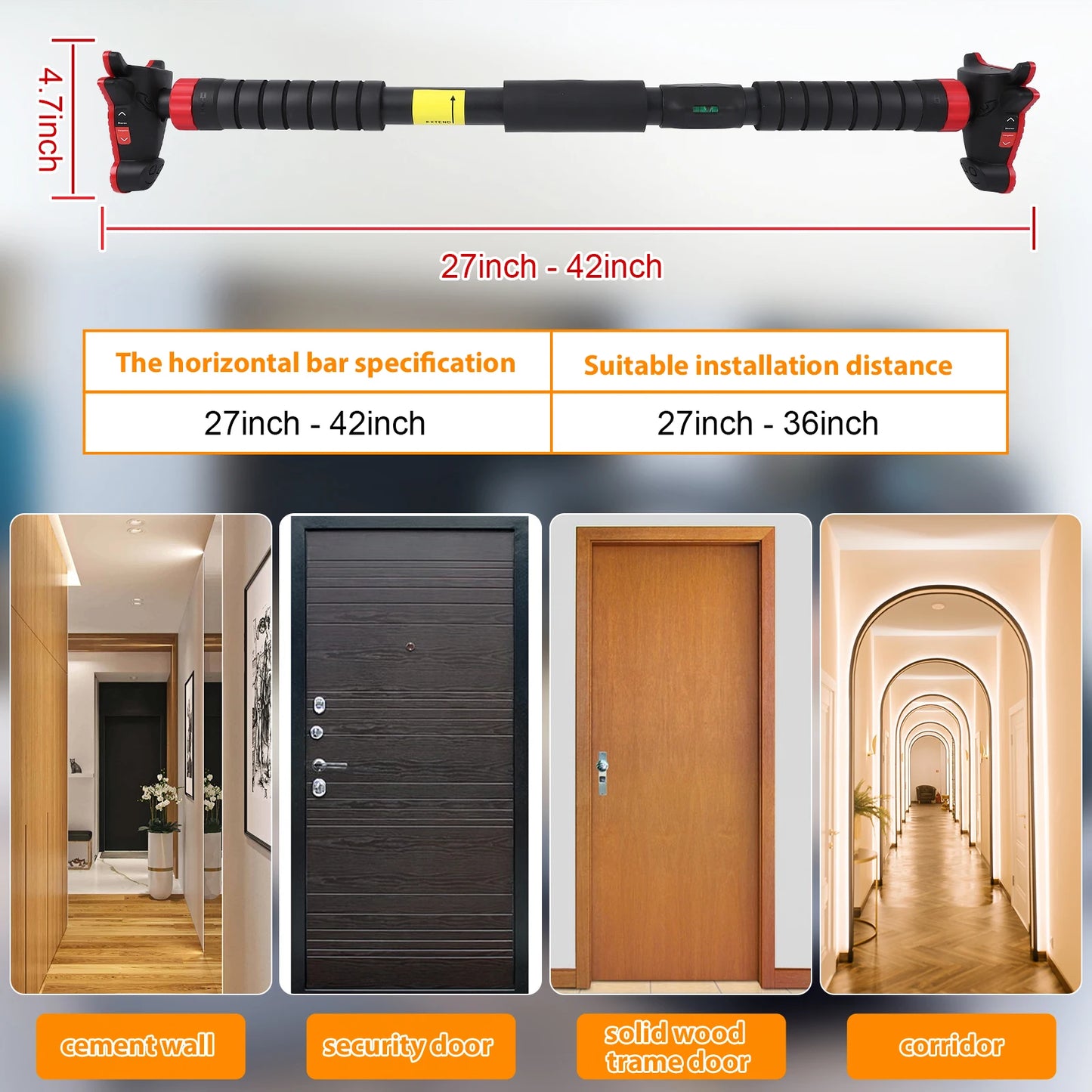 TWISTER.CK Pull Up Bar Doorway Wall Mounted Non Slip