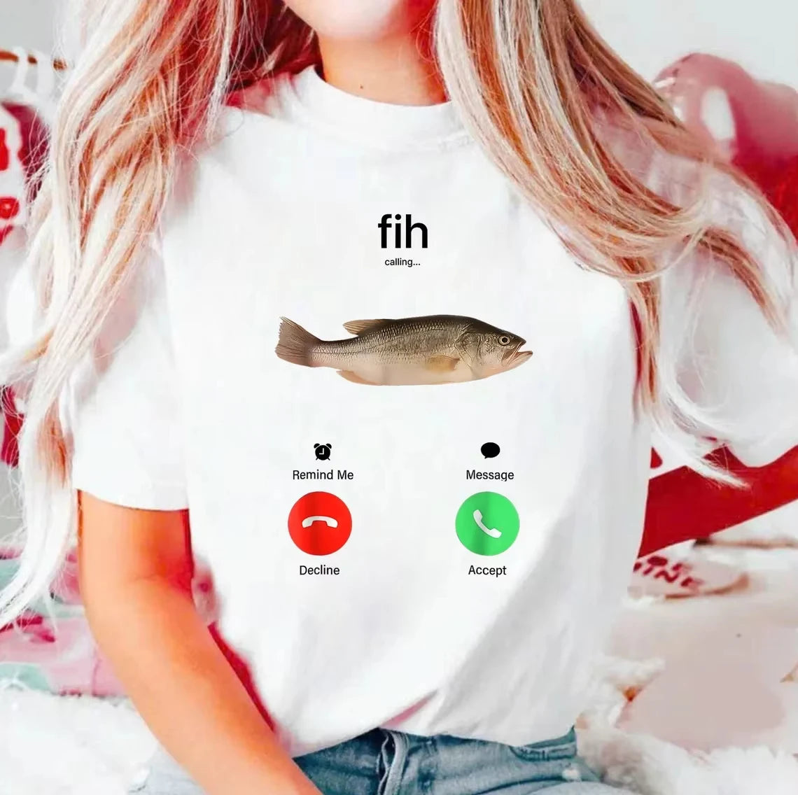 Funny Fish Meme Graphic Tee Unisex Short Sleeve