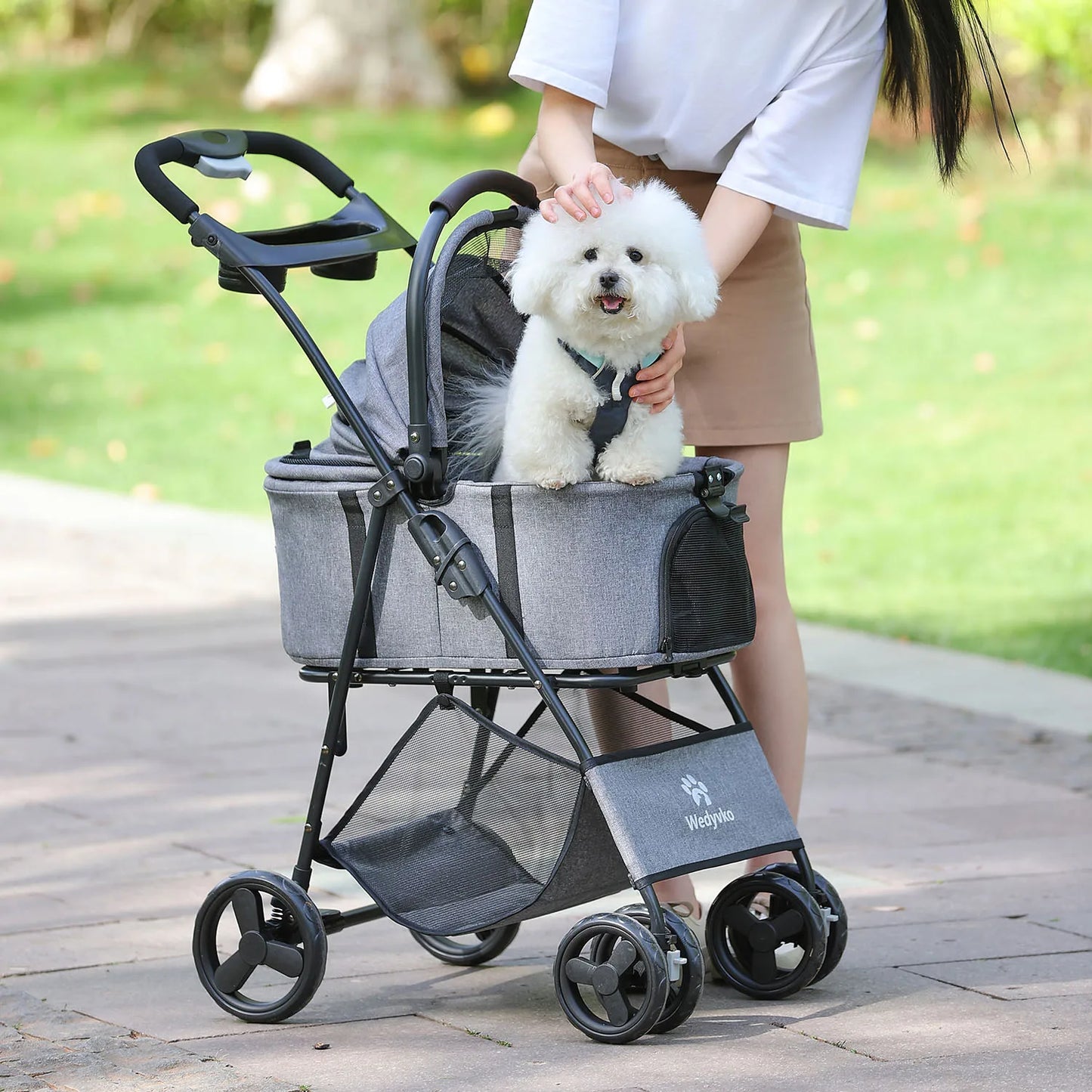 3 In 1 Pet Stroller With Removable Carrier Folding All Terrain