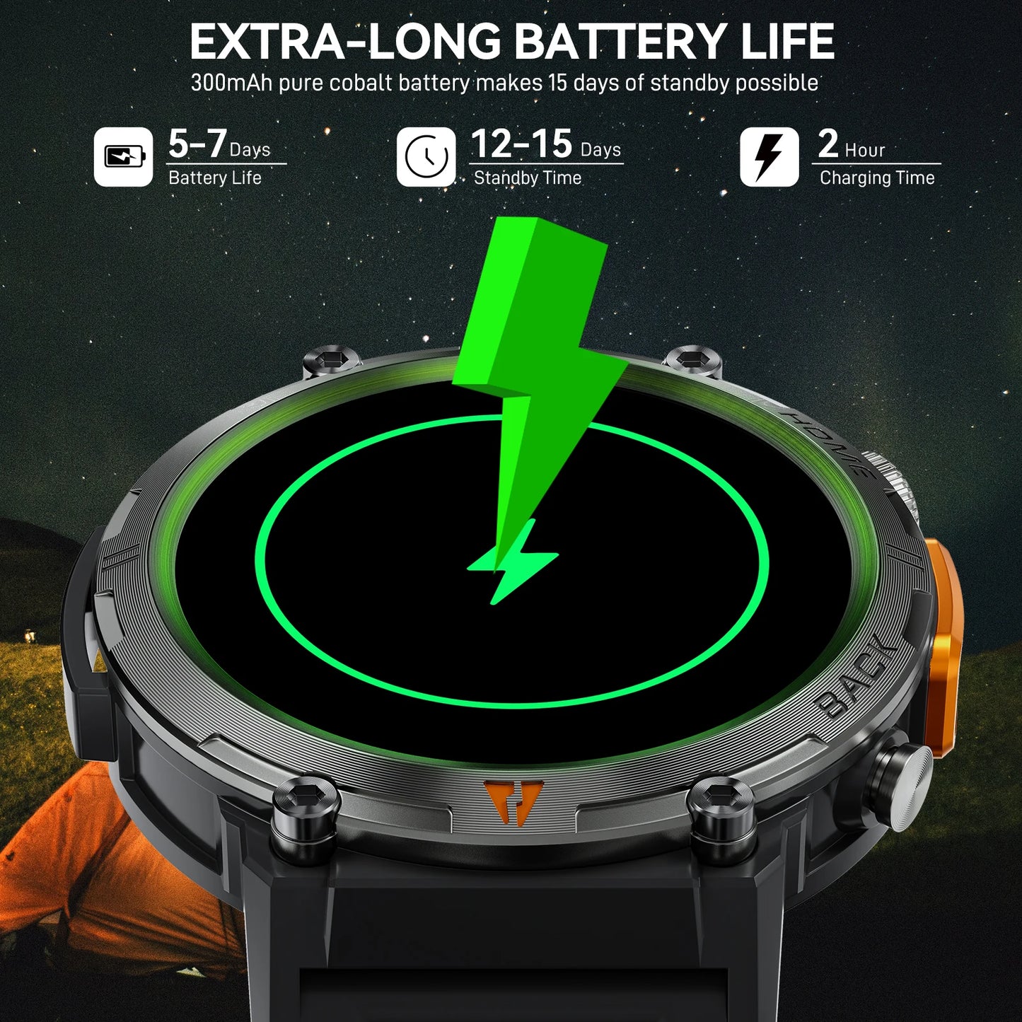 LaNikar KE3 Bluetooth Call Smart Watch For Men Full Touch Health Monitor