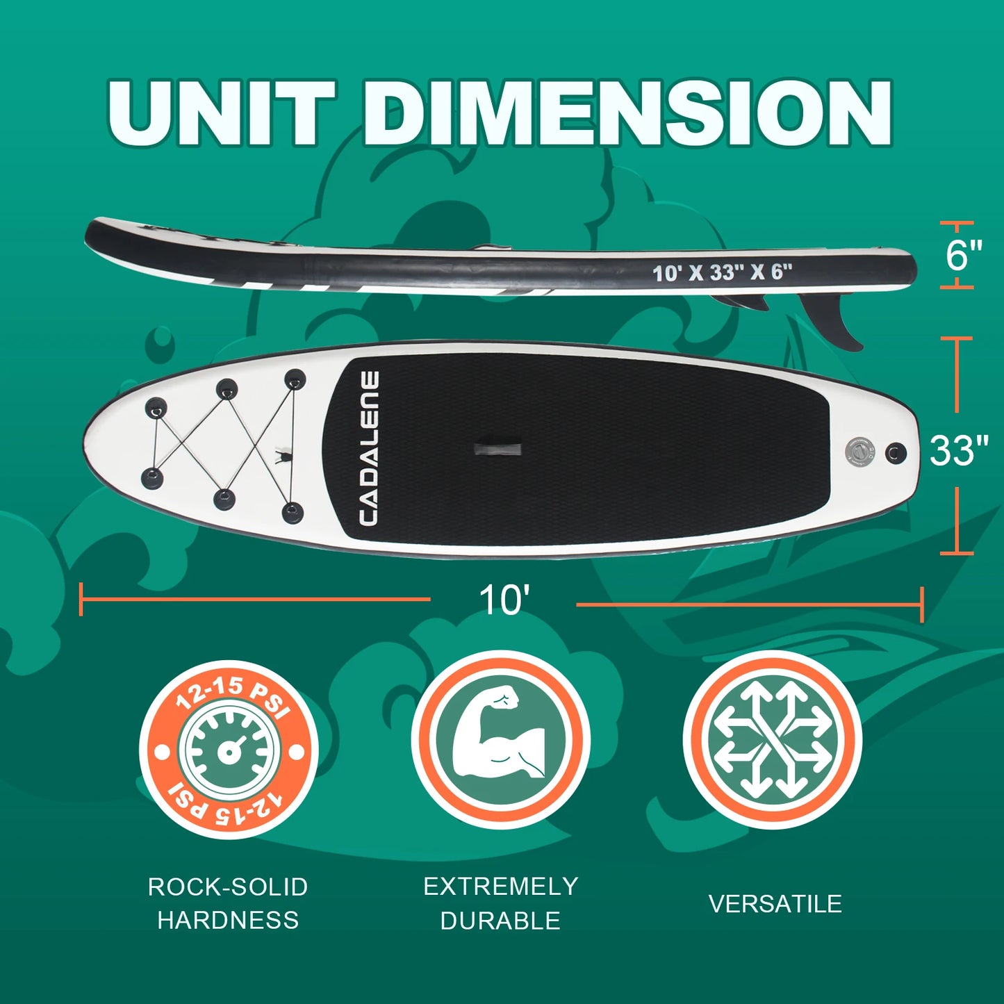 CADALENE Inflatable Stand Up Paddle Board With Anti Slip Deck