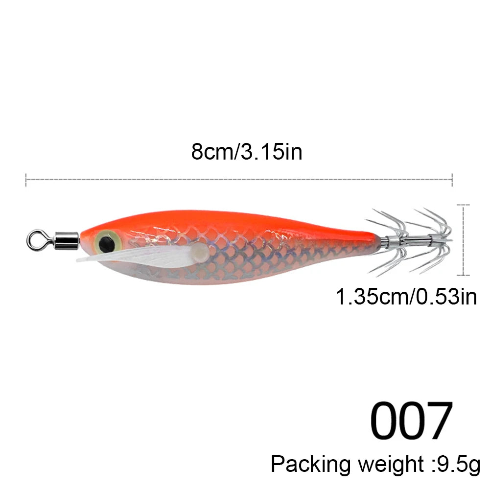 APWIKOGER Luminous Squid Jig Fishing Lure Set For Ocean Tackle