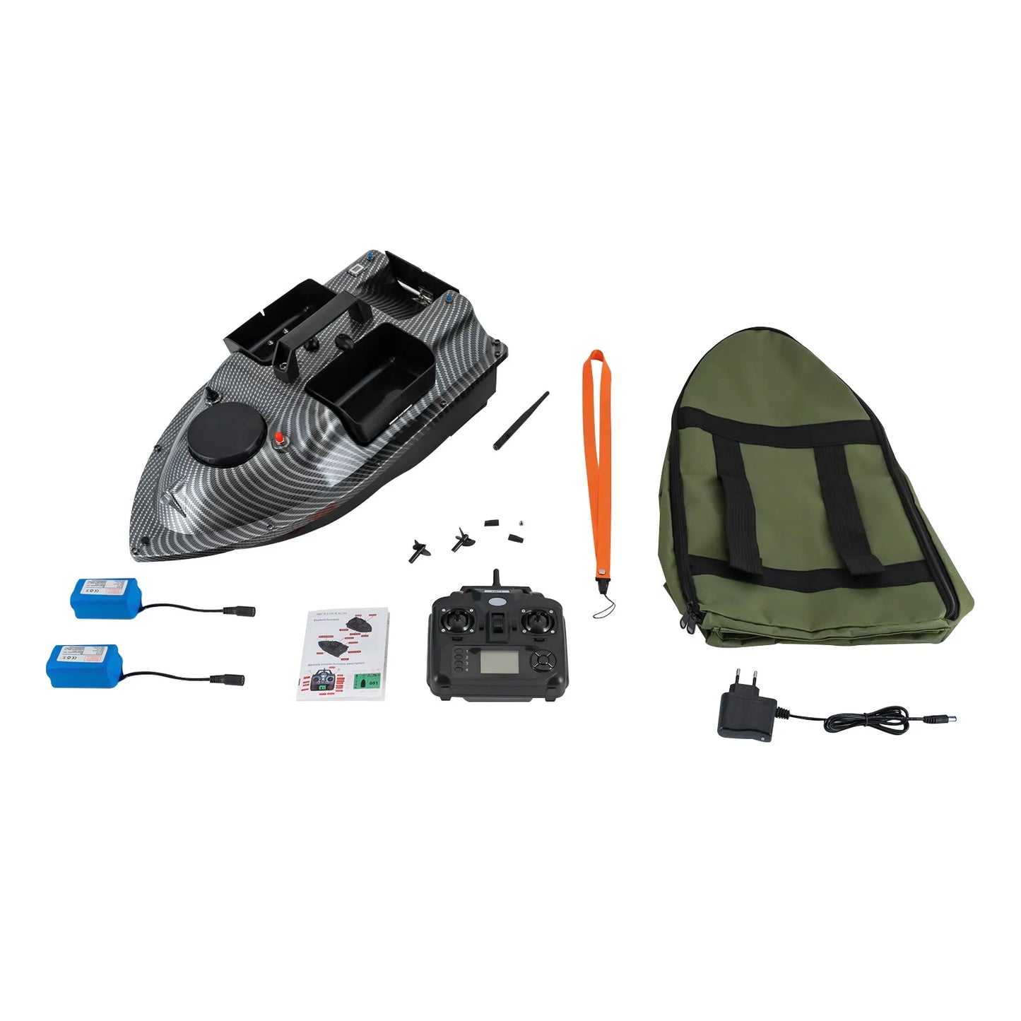 Rechargeable GPS Fishing Bait Boat With 2 Batteries 16 Positioning