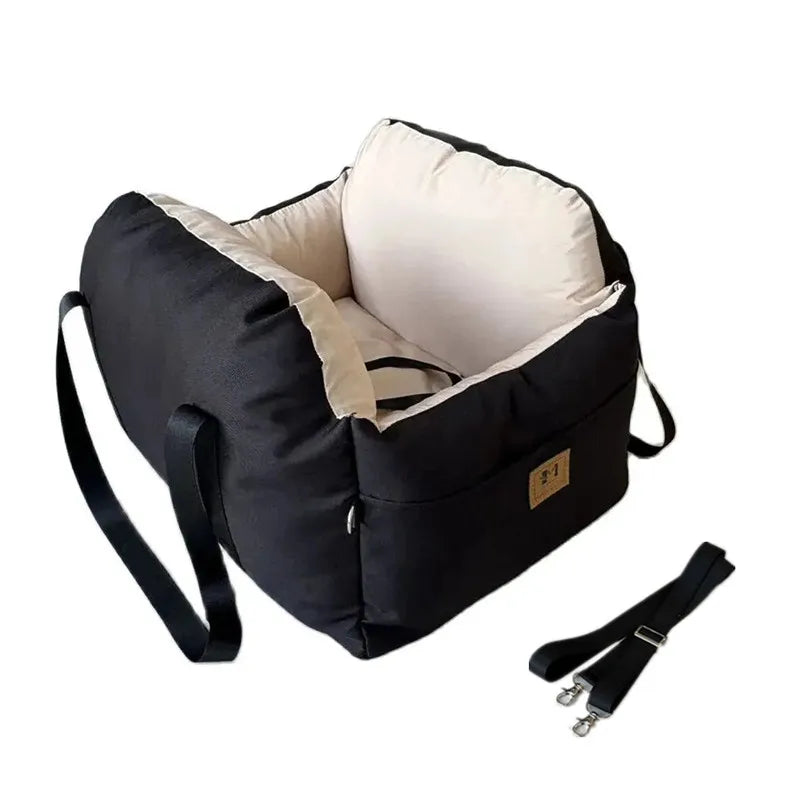 Dog Car Seat With Safety Belt All Season Travel Cushion