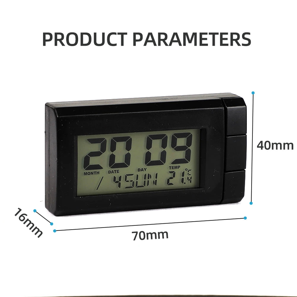 APWIKOGER Auto Temperature Meter LCD Digital Calendar Clock for Car