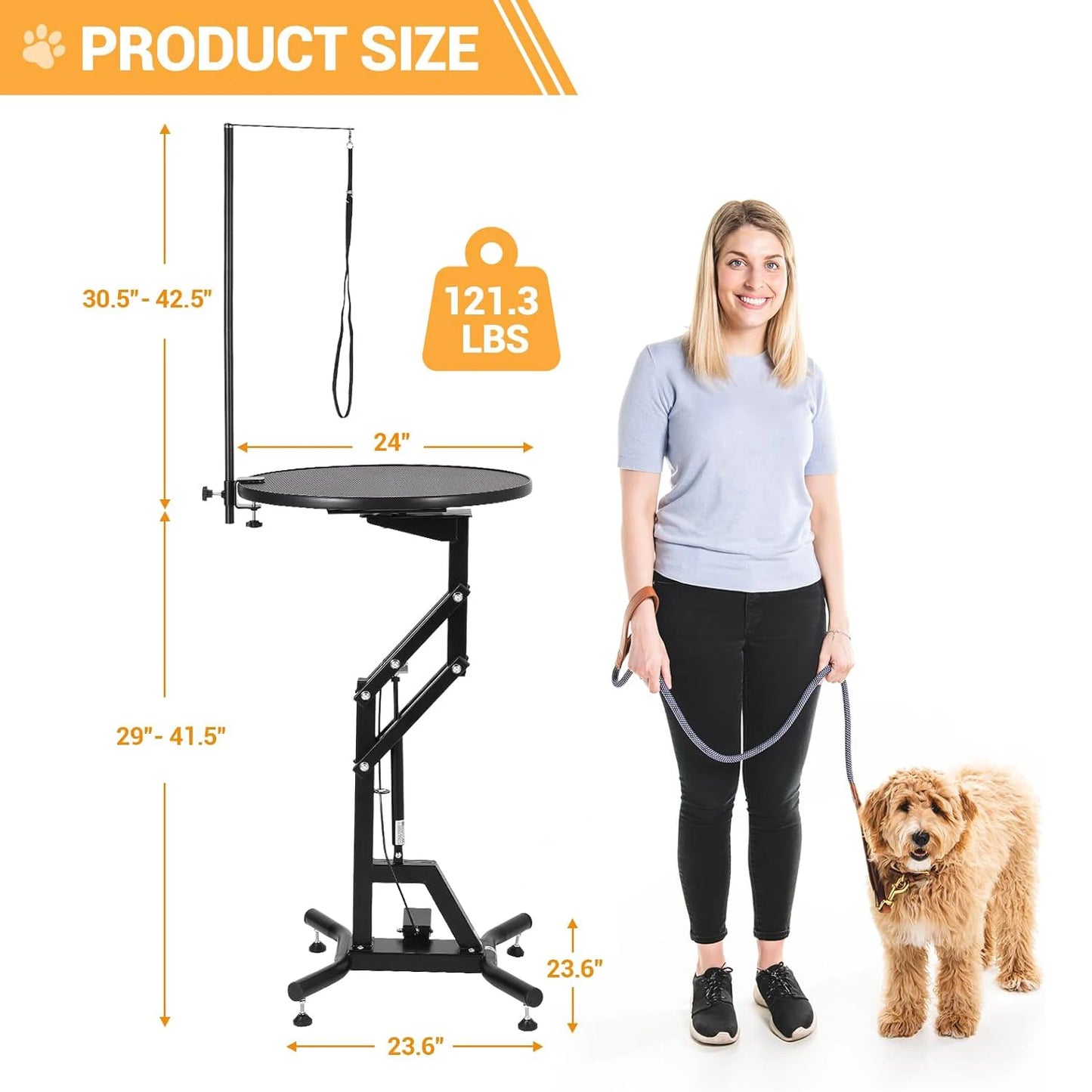 HiMISS 360 Rotating Hydraulic Dog Grooming Table for Small Dogs