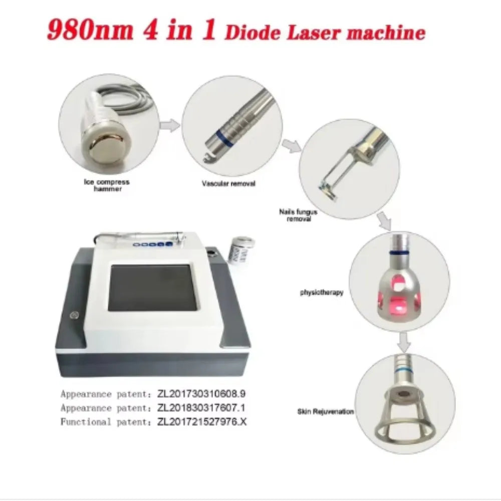 TAIXL 980nm Diode Laser 6 in 1 Skin Therapy System