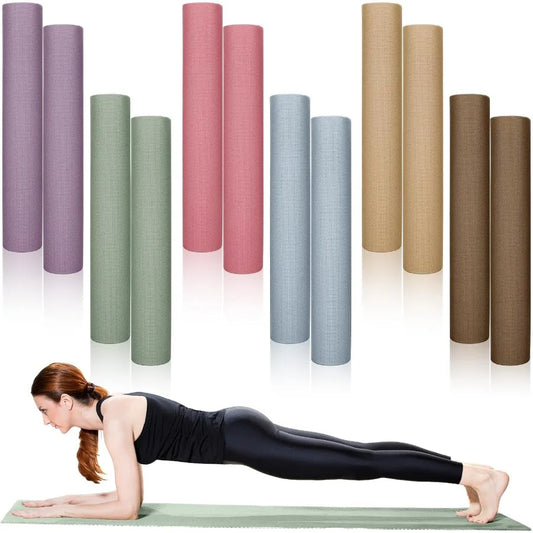 XMSJ Yoga Mat Set 12 Pack 4mm Thick Tear-Resistant
