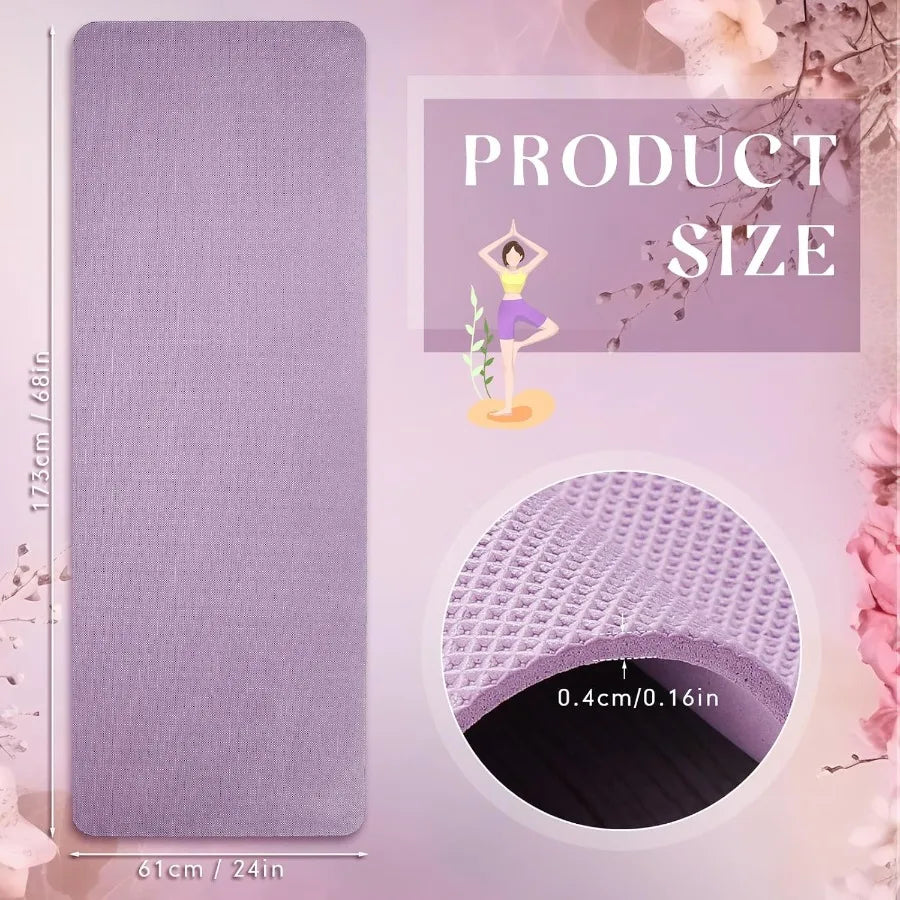 XMSJ Yoga Mat Set 12 Pack 4mm Thick Tear-Resistant
