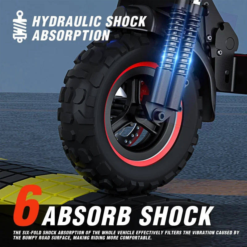 Electric Scooter 1600W 48V21Ah Lithium Battery With Dual Disc Brakes