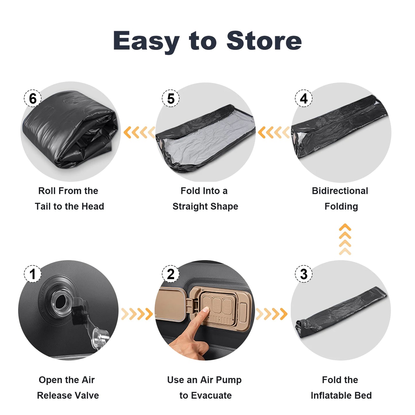 PVC Inflatable Camping Mattress With Built In Pump Outdoor