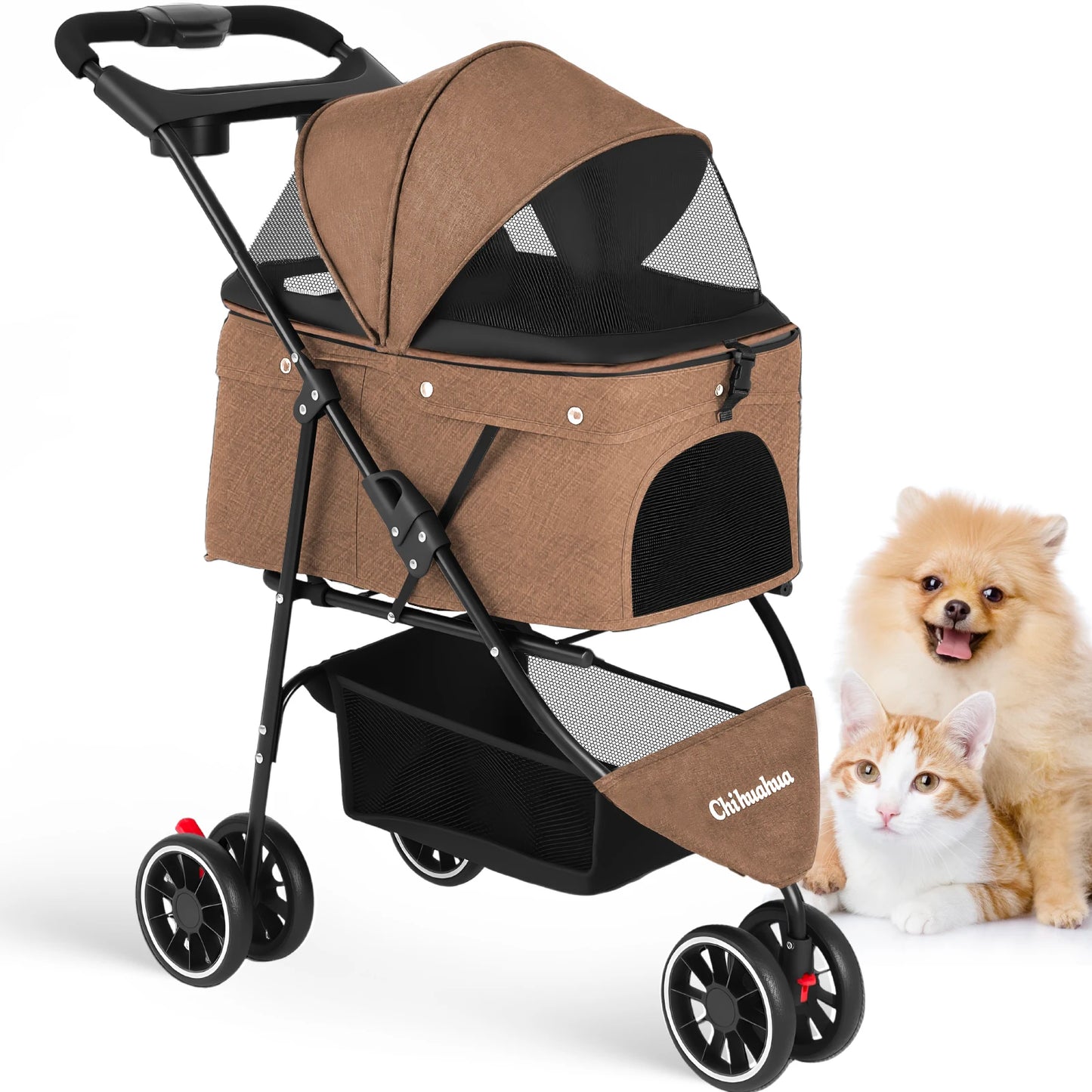 CHIHUAHUA Pet Stroller For Dogs And Cats Portable Foldable