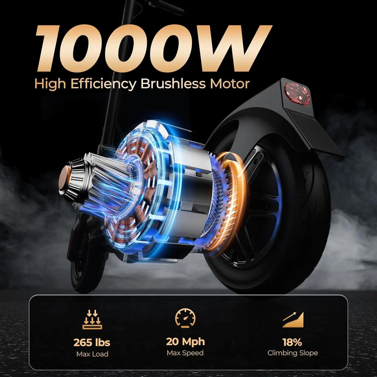 Hero 1000W Foldable Electric Scooter E10 Pro With App