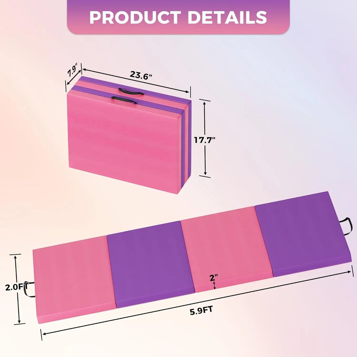 TWISTER.CK Folding Gym Mat Extra Firm High-Density Tumbling