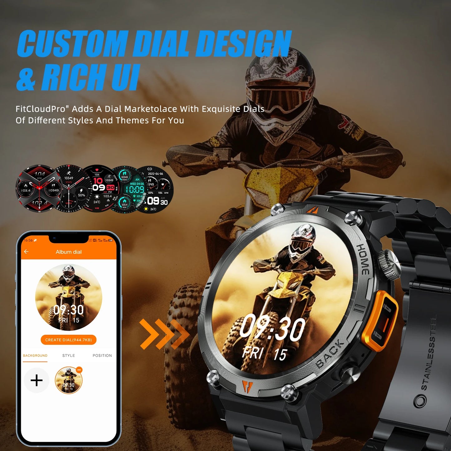 LaNikar KE3 Bluetooth Call Smart Watch For Men Full Touch Health Monitor